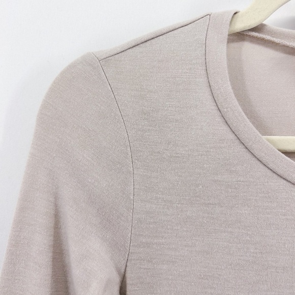 Aritzia Wilfred Free Gray Long Sleeve Midi T-Shirt Midi Dress Slit Small - Picture 5 of 7